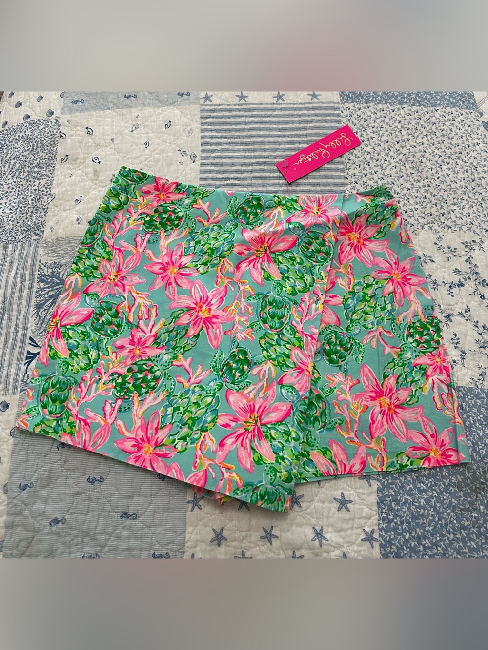 Lilly Pulitzer Taneya Skort in Surf Blue So Shellegant